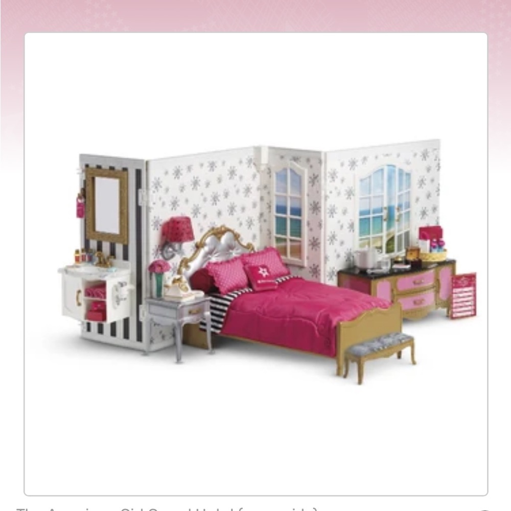 American Girl Doll Grand Hotel Retired Bedroom Reception